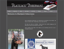 Tablet Screenshot of blackjackdobermans.com